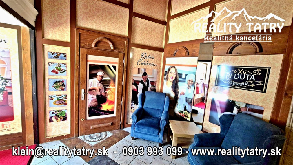 Reštaurácia REDUTA - Jedinečná investičná príležitosť v srdci Popradu - TOP PONUKA, TOP LOKALITA - ODPORÚČAME !!!