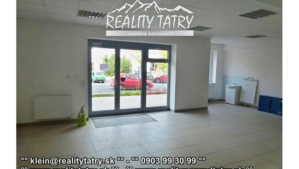 OBCHODNÉ PRIESTORY 85 M2 V POPRADE BLÍZKO CENTRA V POPRADE - PRENÁJOM  !!!