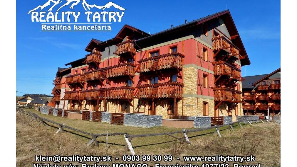 Úžasný 1 izbový byt s balkónom a garážovým státím - TOP výhľad na Vysoké Tatry vo Veľkej Lomnici - ODPORÚČAME !!!