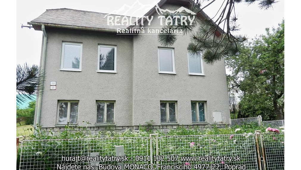 Rodinný dom s veľkým pozemkom v podhorí Vysokých Tatier vo výbornej lokalite v Štrbe - ODPORÚČAME !!!