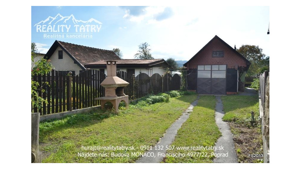 Malý a útulný domček v podtatranskej obci Spišská Teplica za cenu bytu - ODPORÚČAME !!!