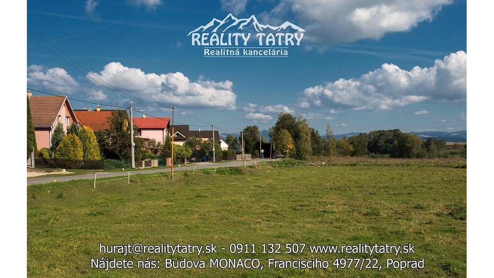 Stavebný pozemok priamo v podtatranskej obci.Mlynčeky - ODPORÚČAME !!!