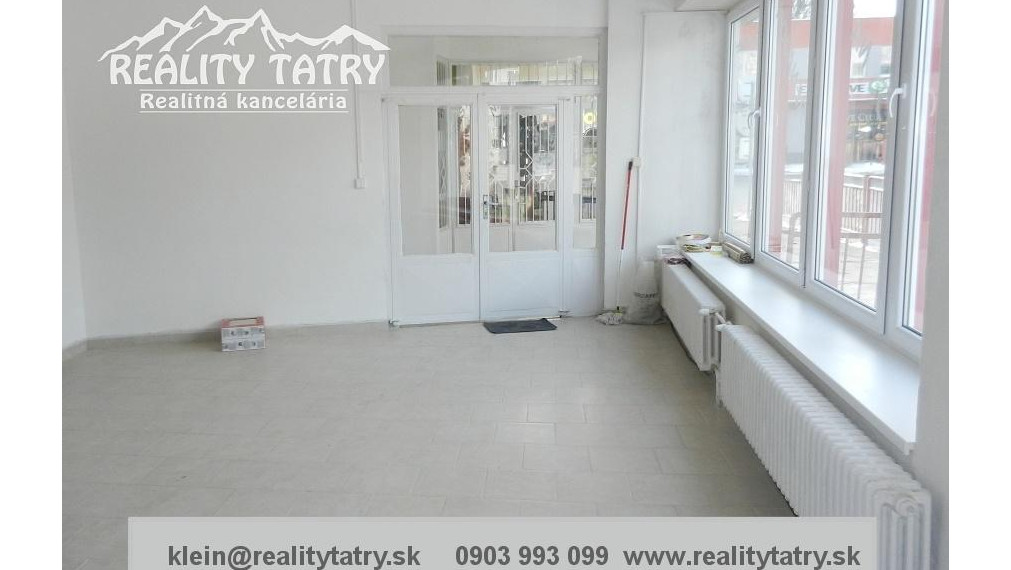 Obchodné priestory 180 m2 v blízkosti centra, ul. Francisciho POPRAD - vedľa OC FÓRUM !!!