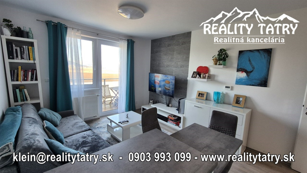 Byt 1 izbový s balkónom - kompletne zariadený v Poprade - TOP STAV - NOVOSTAVBA - ODPORÚČAME !!!