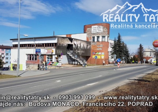 Obchodné priestory 110 m2 v Poprade podnikajte vo vlastnom !!!