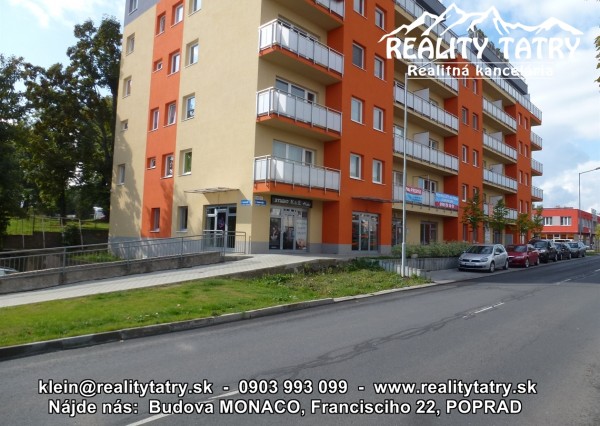 Obchodné priestory 140 m2 v Poprade blízko centra v Poprade City Centrum - PRENÁJOM !!!