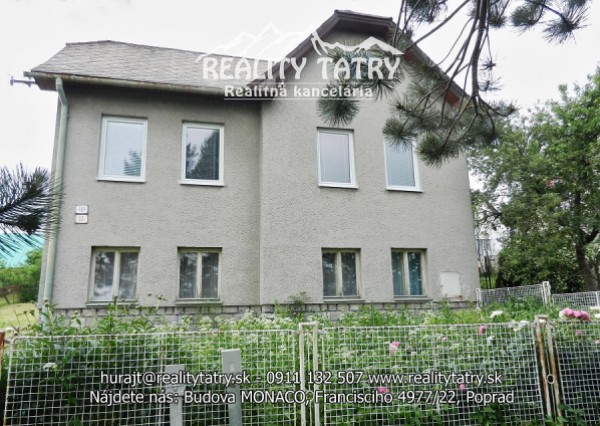 Rodinný dom s veľkým pozemkom v podhorí Vysokých Tatier vo výbornej lokalite v Štrbe - ODPORÚČAME !!!
