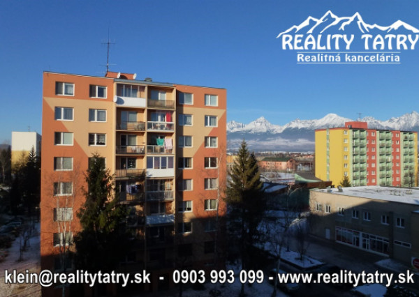 Byt 4 izbový s loggiou 80 m2  sídl. Západ, ul. Komenského, Poprad - TOP LOKALITA !!!