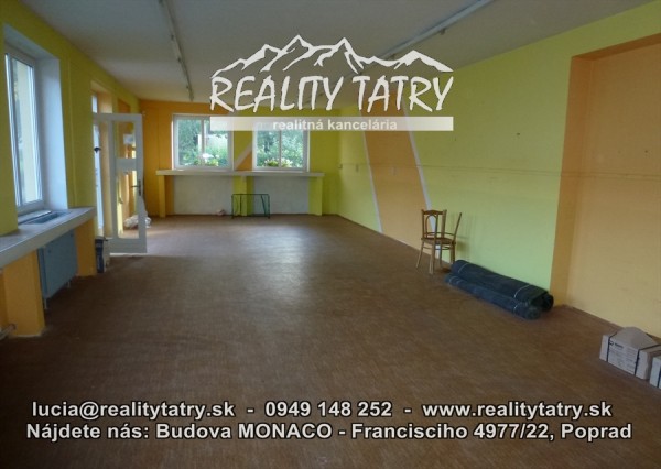 PRENÁJOM OBCHODNÝCH PRIESTOROV V KEŽMARKU - 236 m2 aj na výrobnú činnosť - ODPORÚČAME !!!