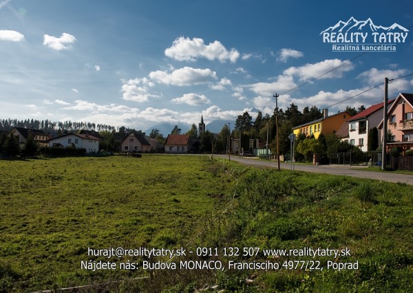 Stavebný pozemok priamo v podtatranskej obci.Mlynčeky - ODPORÚČAME !!!