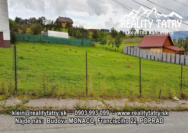 Stavebný pozemok 1000 m2 v Starej Ľubovni časť Podsadek, všetky IS, tichá lokalita, s výhľadom na HRAD !!!