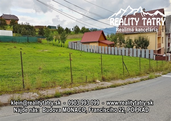 Stavebný pozemok 1000 m2 v Starej Ľubovni časť Podsadek, všetky IS, tichá lokalita, s výhľadom na HRAD !!!
