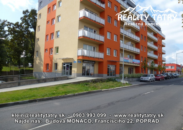 Obchodné priestory 140 m2 v Poprade blízko centra v Poprade City Centrum - PRENÁJOM !!!