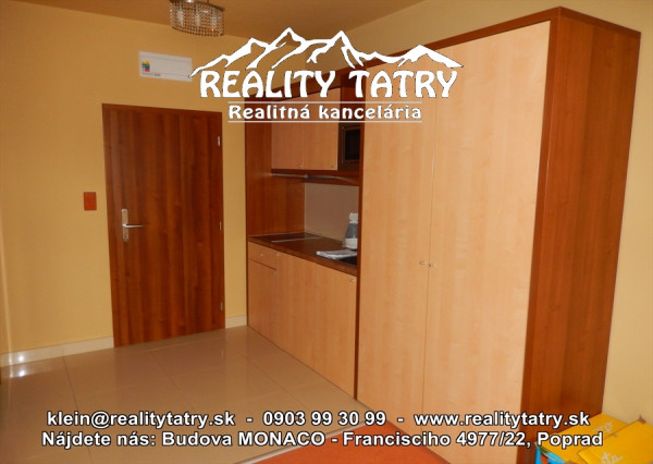 Úžasný 1 izbový byt s balkónom a garážovým státím - TOP výhľad na Vysoké Tatry vo Veľkej Lomnici - ODPORÚČAME !!!
