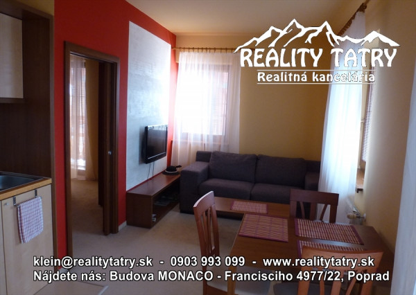 Byt 2 izbový s 2 balkónmi s výhľadom na V.Tatry vo Veľkej Lomnici - ODPORÚČAME !!!