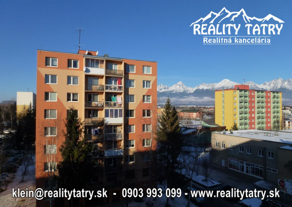 Byt 4 izbový s loggiou 80 m2  sídl. Západ, ul. Komenského, Poprad - TOP LOKALITA !!!